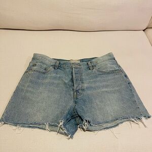 Women’s Everlane The Relaxed 90's High Rise Cut-off Denim Jean Shorts Size 30